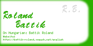 roland battik business card